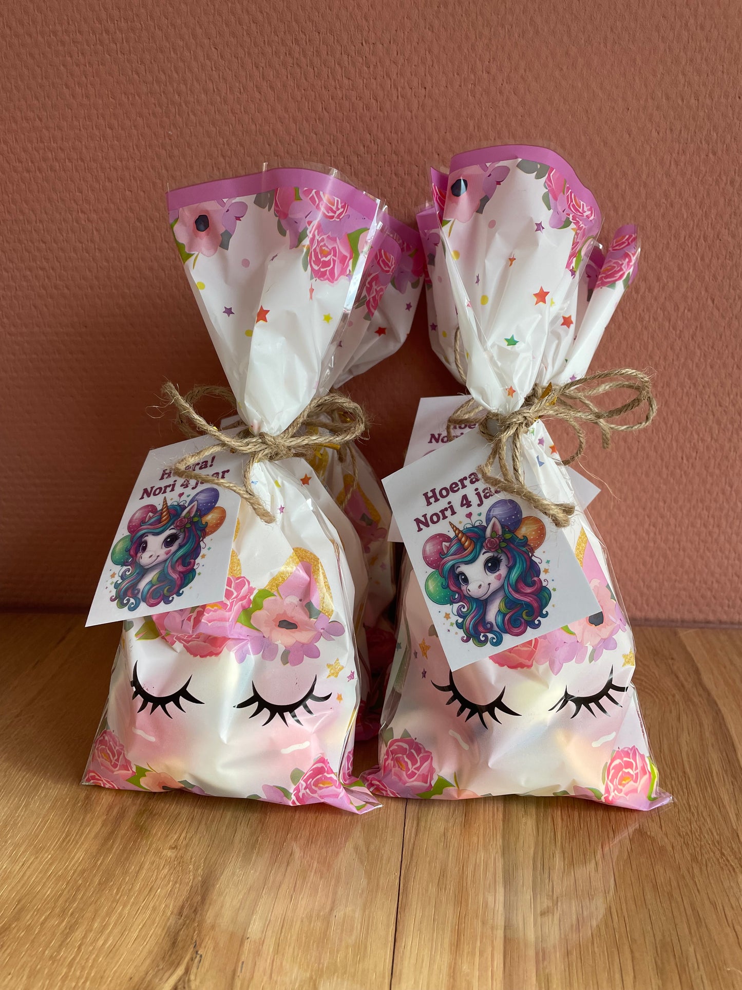 Cellofaan zakje Unicorn met schepsnoep