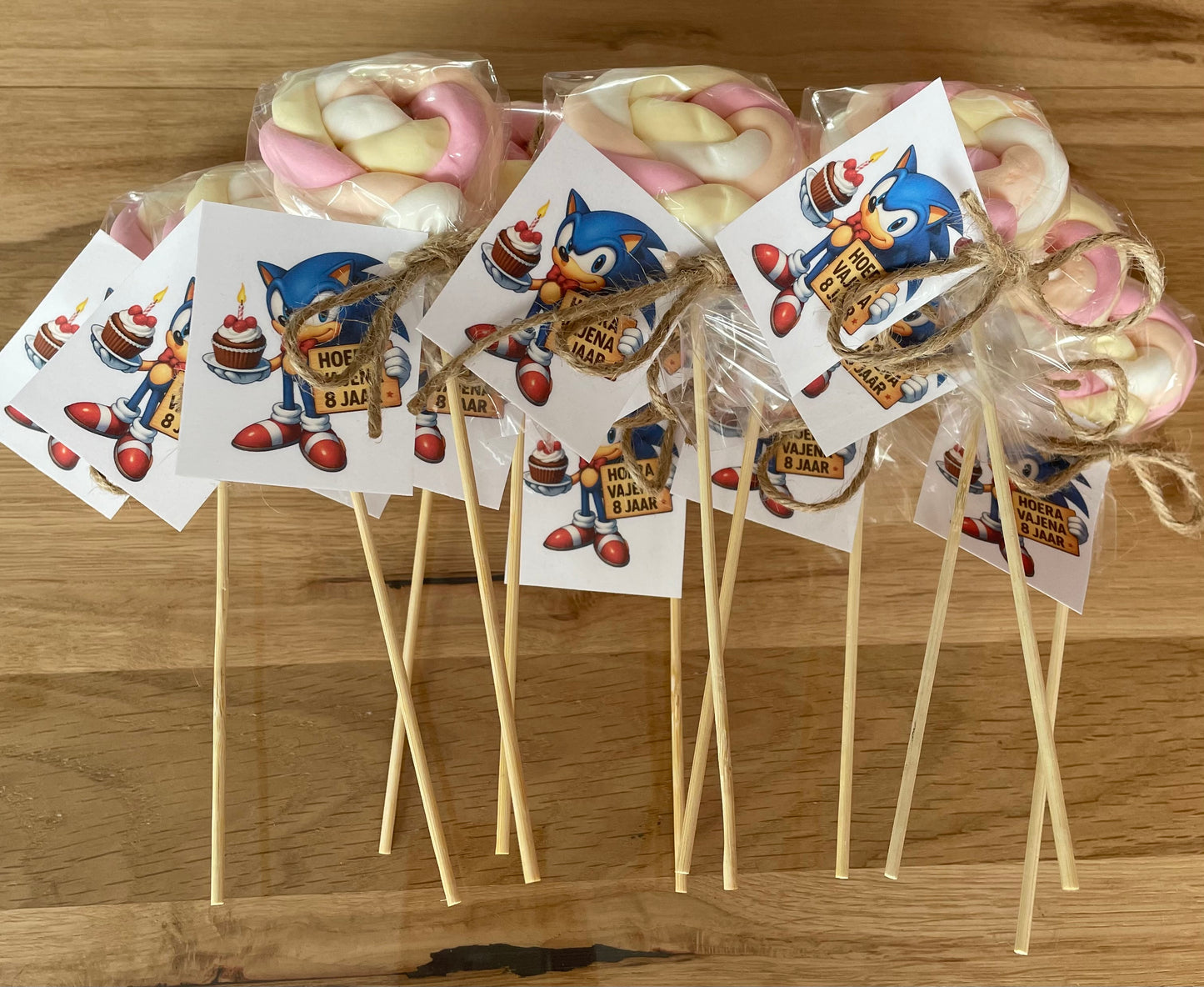 Bloemspek traktatie met kaartje