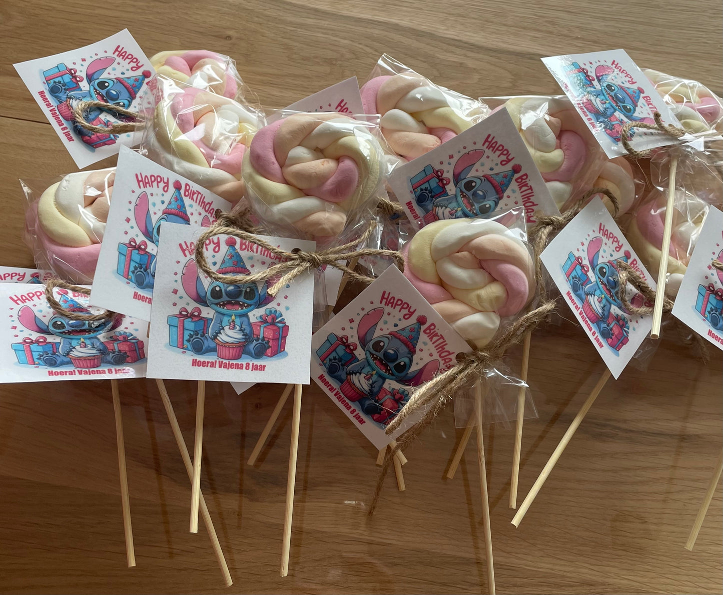 Bloemspek traktatie met kaartje