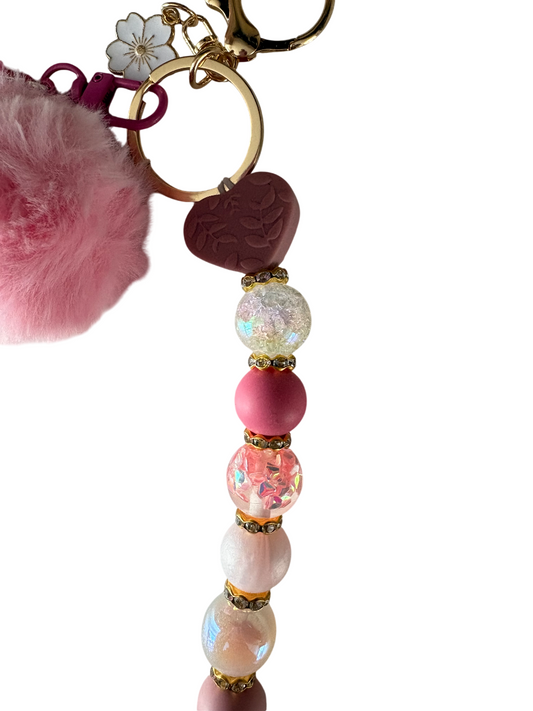 Sleutelhanger deluxe hot pink