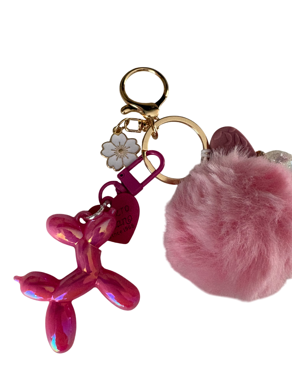 Sleutelhanger deluxe hot pink