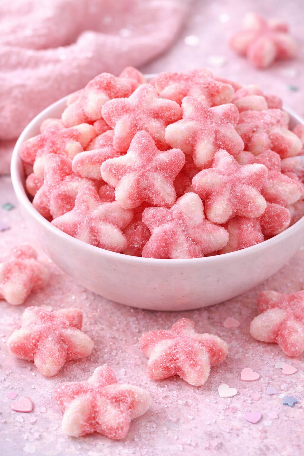 (6) Gesuikerde ster roze