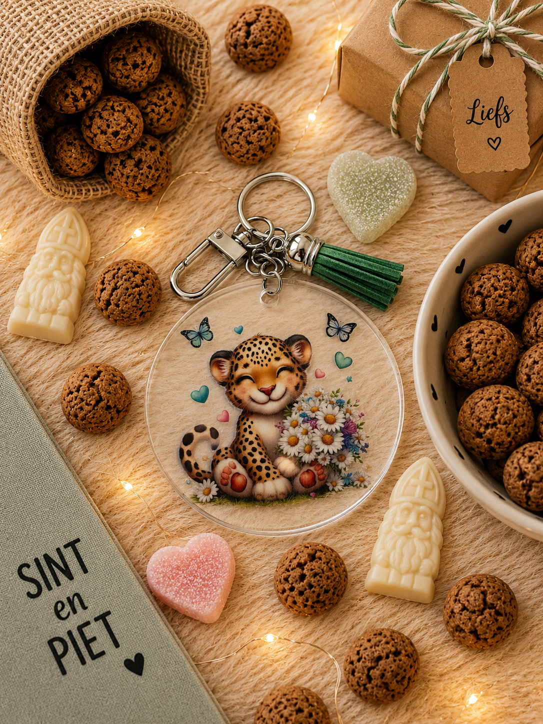 Sleutel hanger met wrap stickers