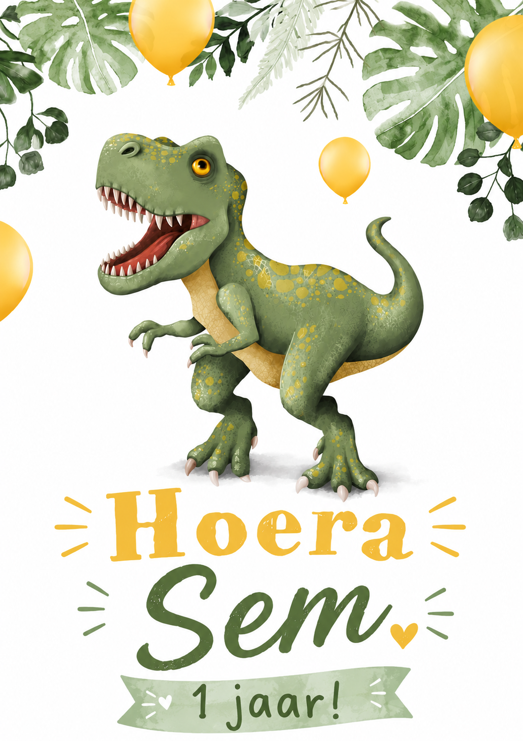 Dino "Hoera 1 jaar!"