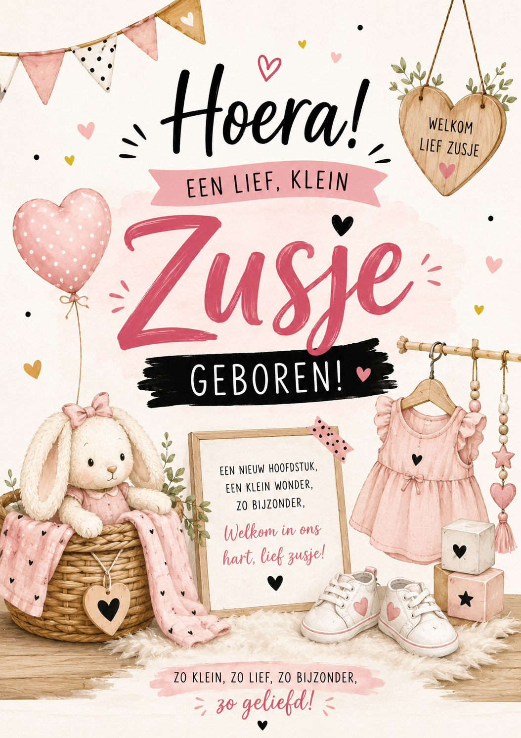 Lief konijntje zusje