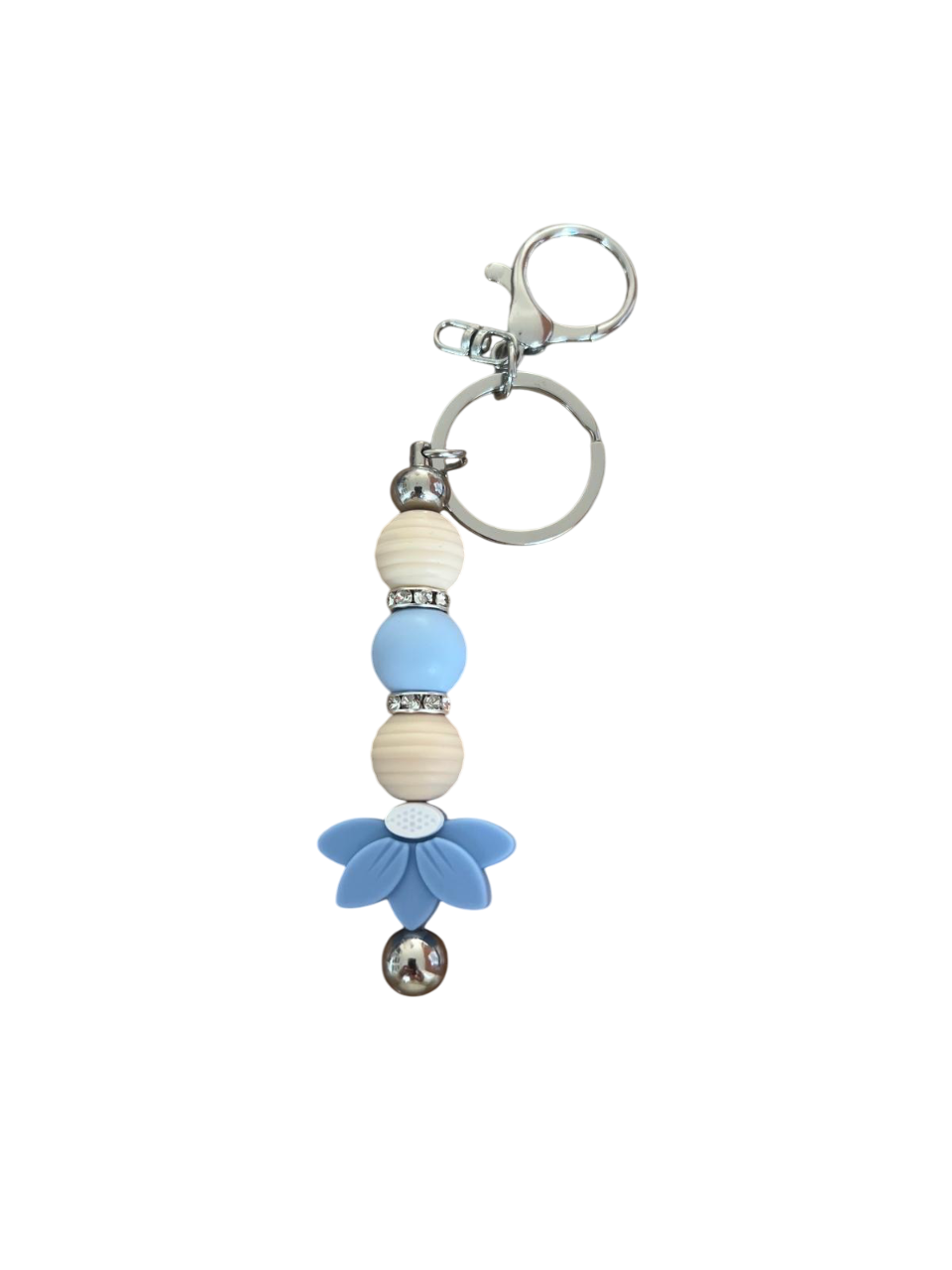 Sleutelhanger (flower) blauw