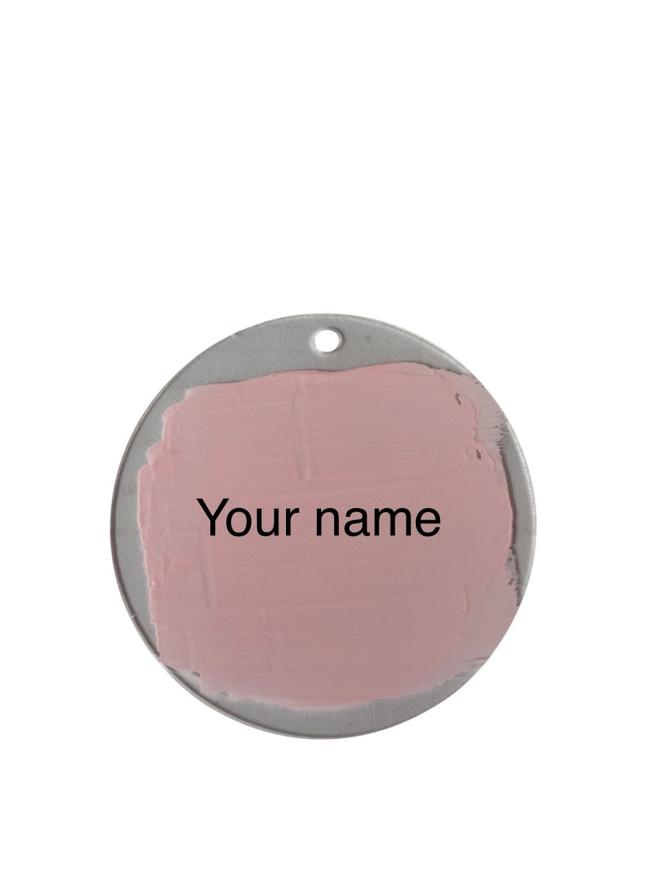 Sleutelhanger (roze) met eigen naam
