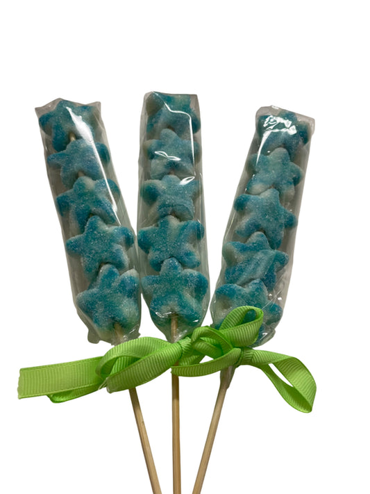 Ster (blauw) met sticker