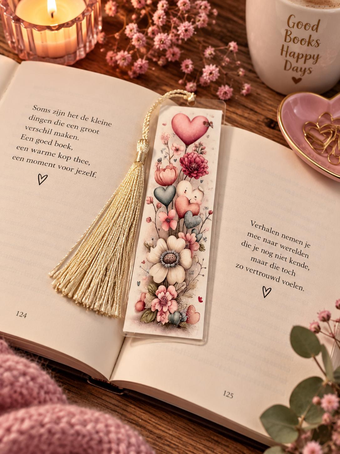 Boeken legger - Liefde in bloei