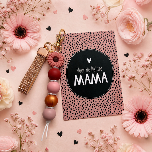 Moederdagkadokaart "voor de liefste mama" (bloem)