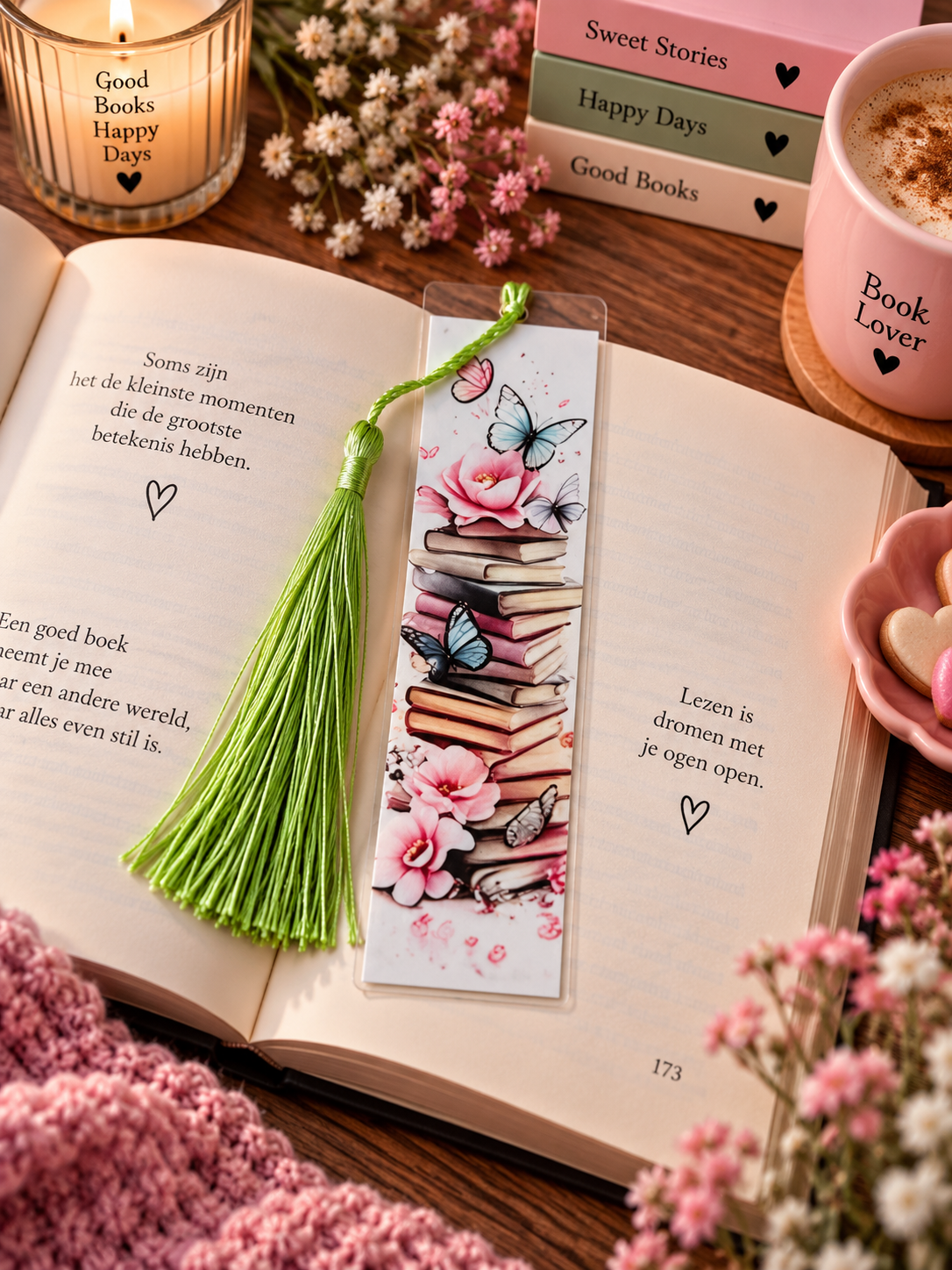 Boeken legger - Vlinder in bloei