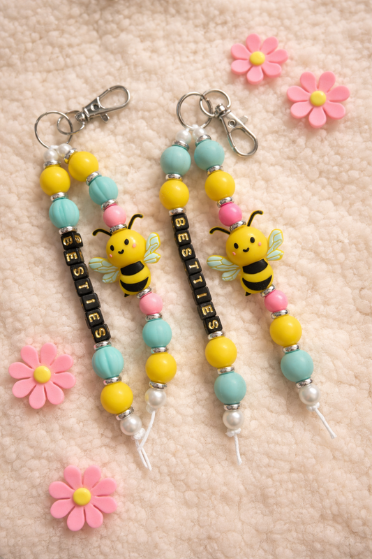 Besties sleutelhanger "bij" (setje)