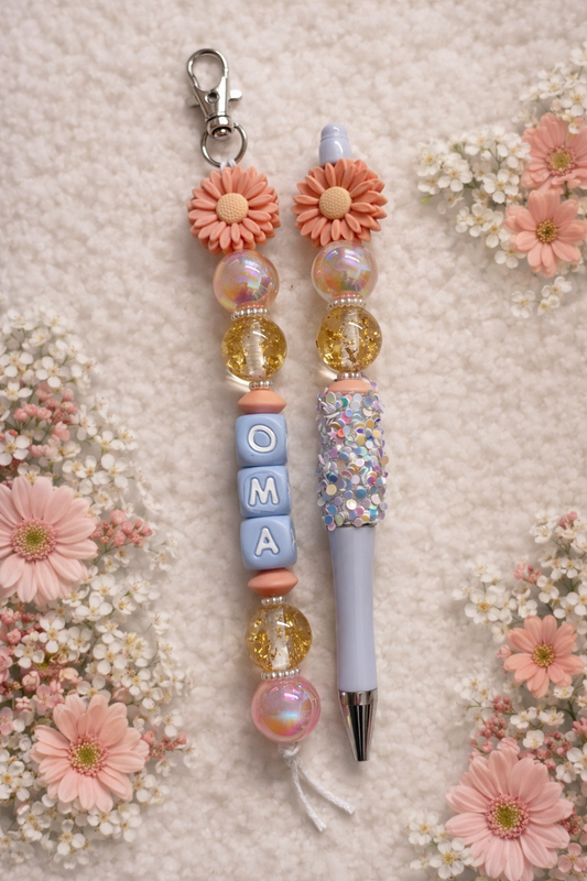 Setje moederdag "Oma" (blauw/roze)