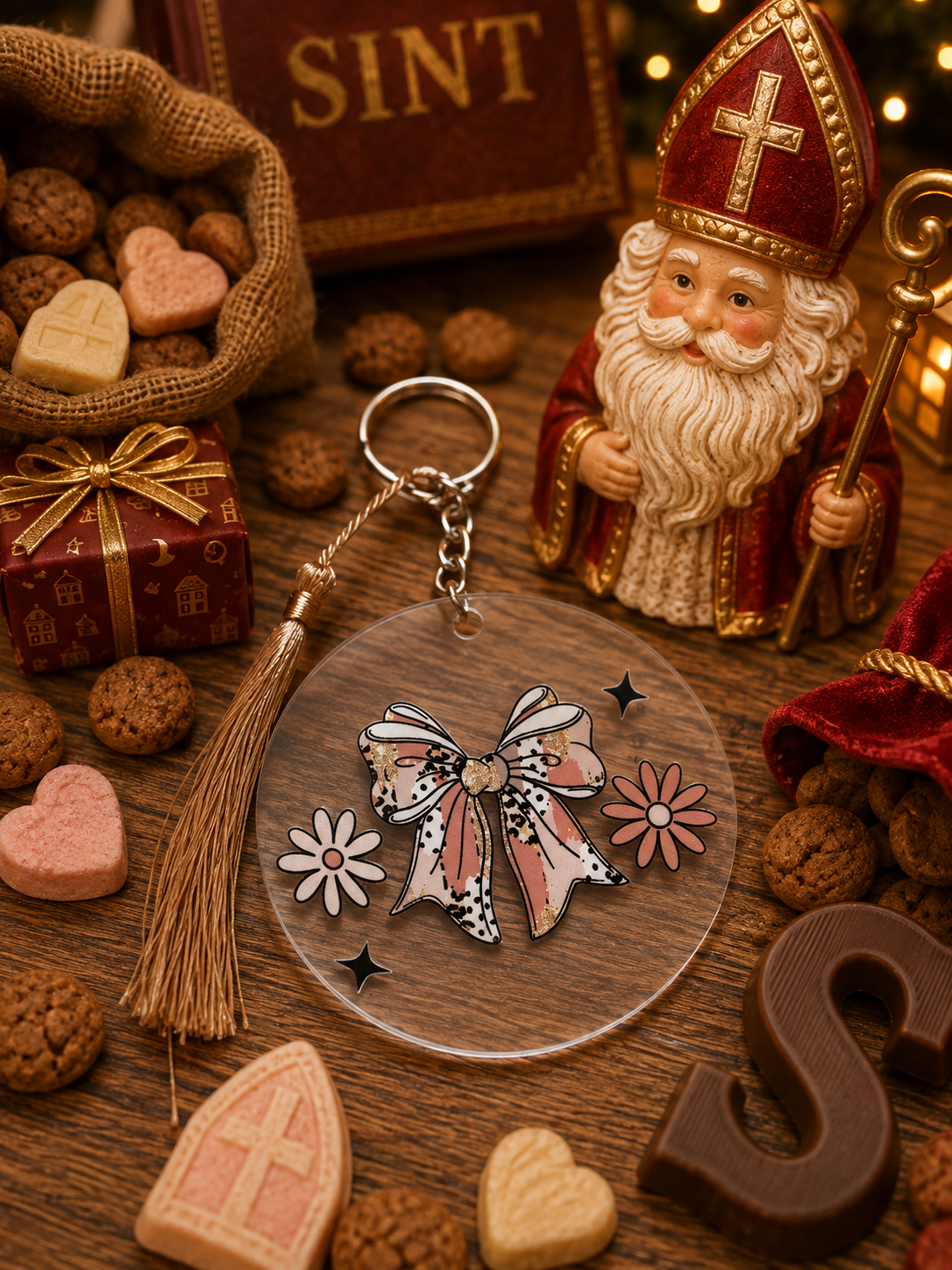 Sleutel hanger met wrap stickers