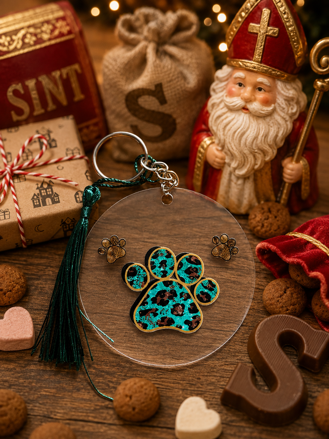 Sleutel hanger met wrap stickers