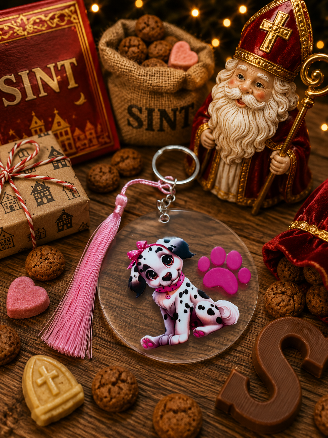 Sleutel hanger met wrap stickers