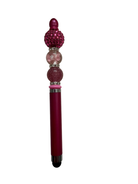 Touchscreenpen voor ipad/telefoon incl pen hot pink