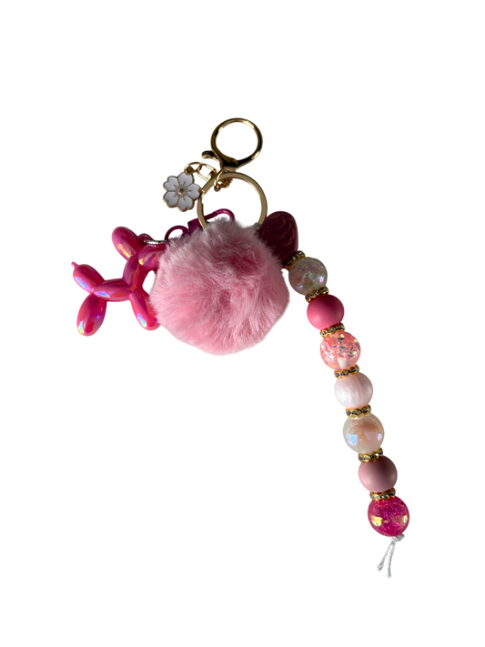 Sleutelhanger deluxe hot pink