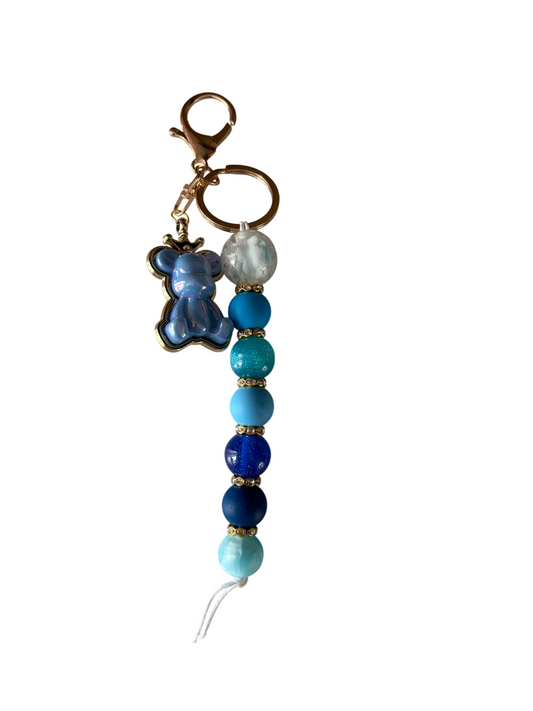 Sleutelhanger deluxe met blauw beertje