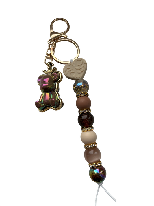 Sleutelhanger deluxe met bruin beertje