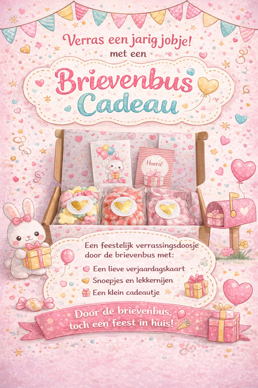 Brievenbus cadeau KINDERVERJAARDAG (voor jongen of meisje)
