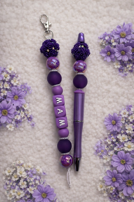 Setje moederdag "Mam" (paars)