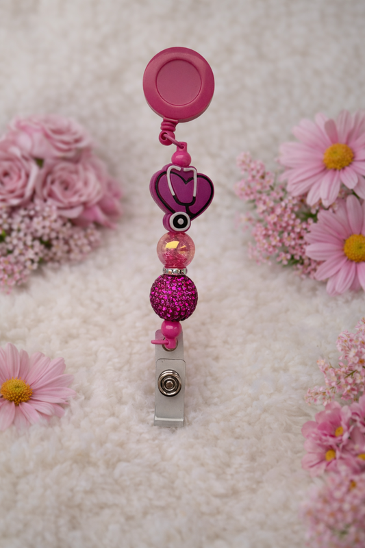 Badgehouder roze