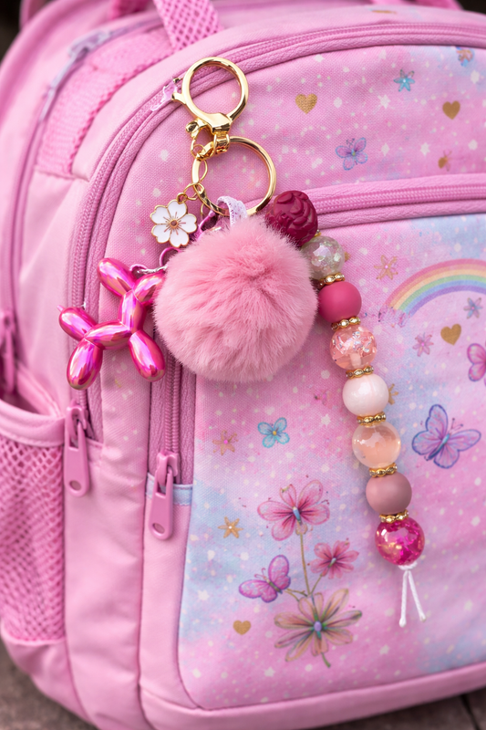 Sleutelhanger deluxe hot pink