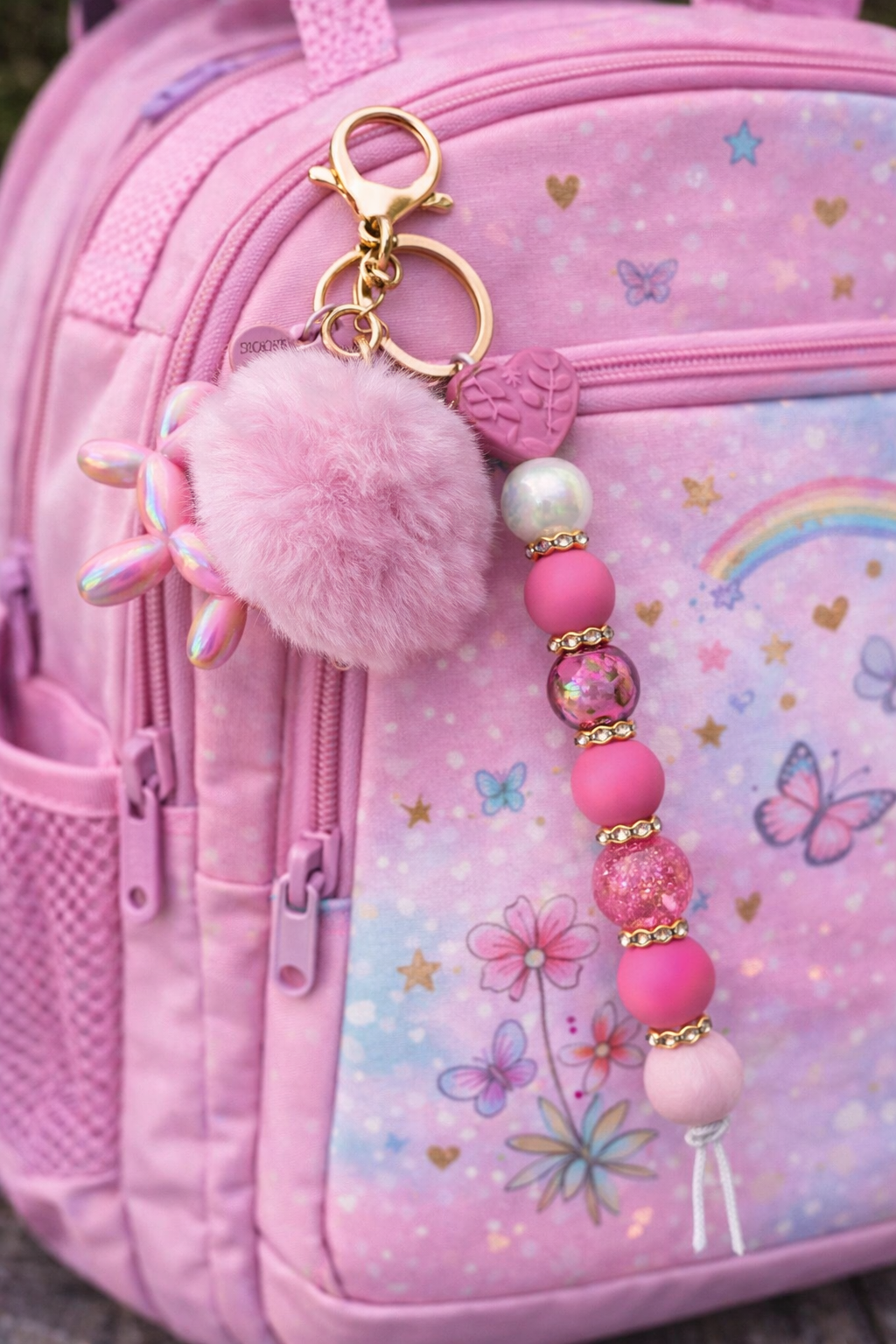 Sleutelhanger deluxe roze
