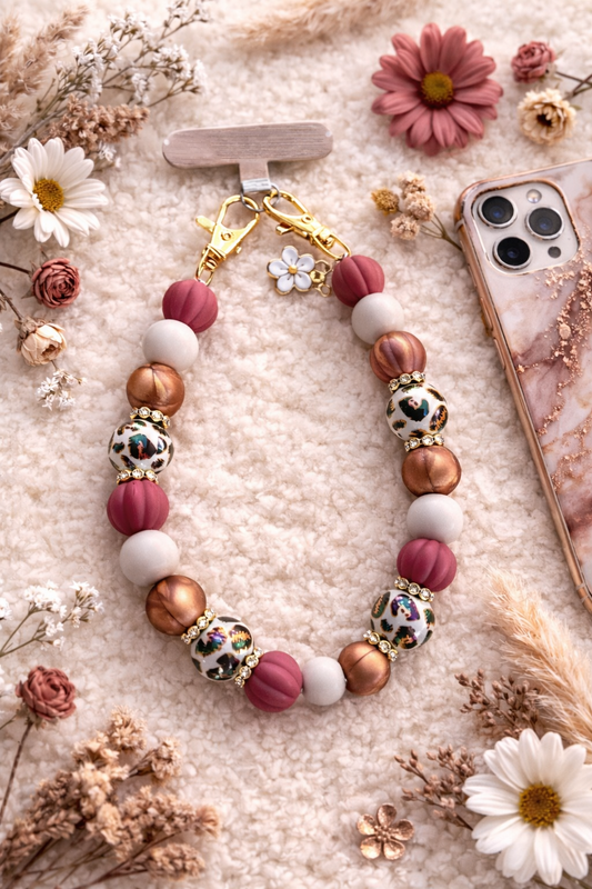 Telefoonketting (pols) Rowena met bedeltje