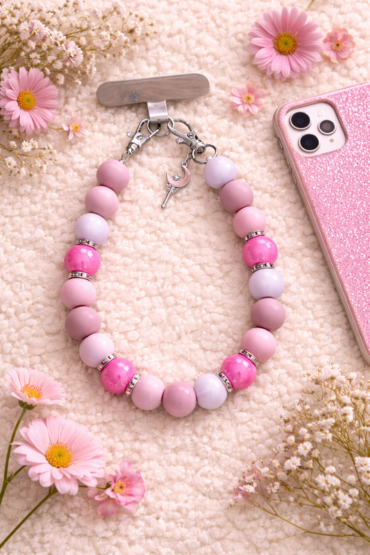 Telefoonketting (pols) Lola met maanbedeltje