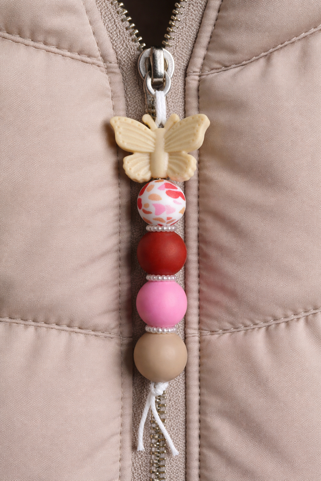 Jaszipper vlinder "beige"