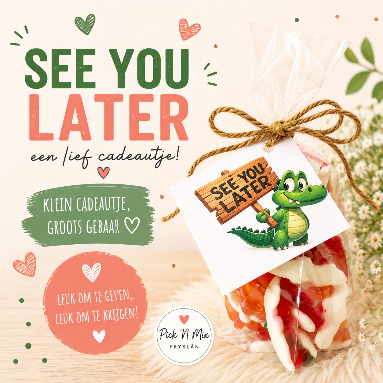 Cellofaanzakje 'See you later ALLIGATOR!'