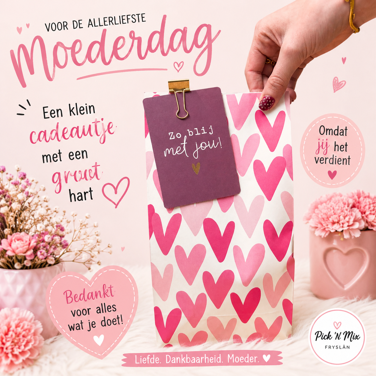 Gift bag "Zo blij met jou" (moederdag)