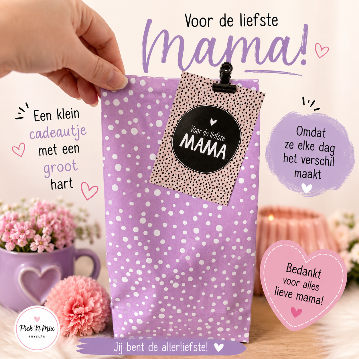Gift bag "Voor de liefste Mama" (moederdag)
