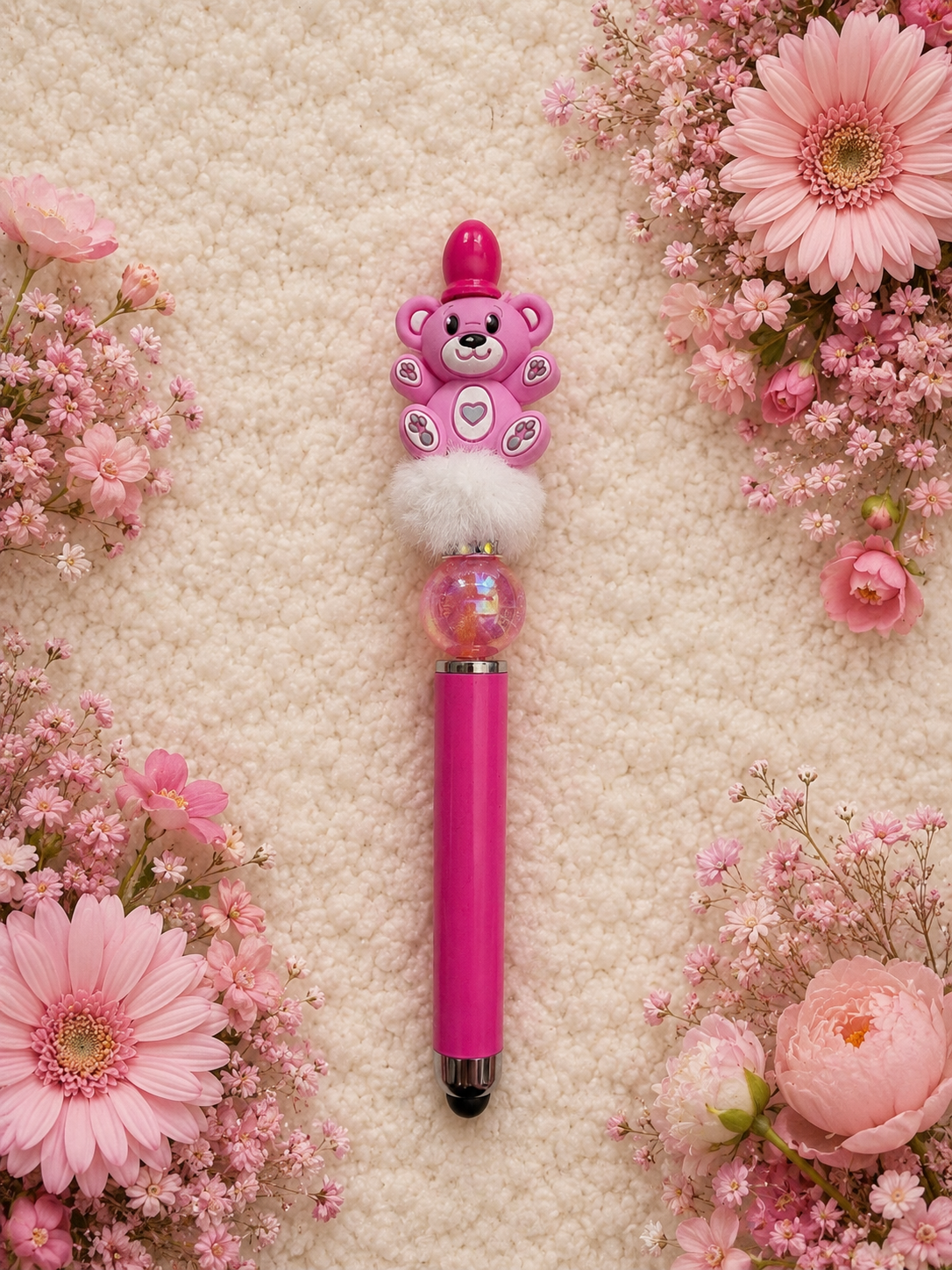 Touchscreenpen voor ipad/telefoon incl pen pink (olifantje)