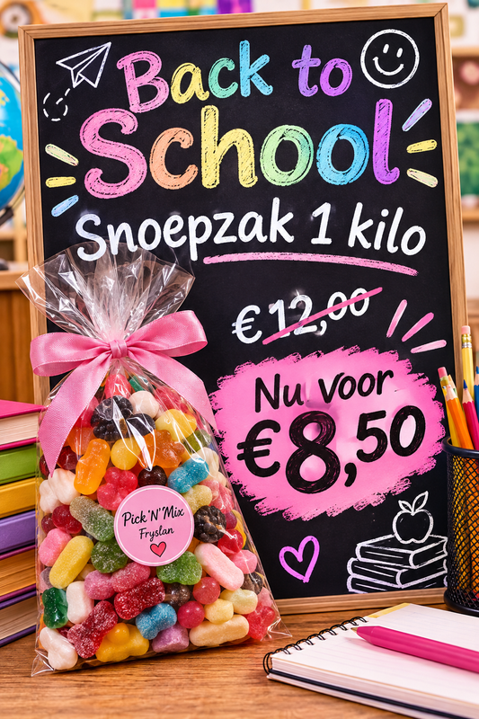 Back to School snoepzak 1kilo