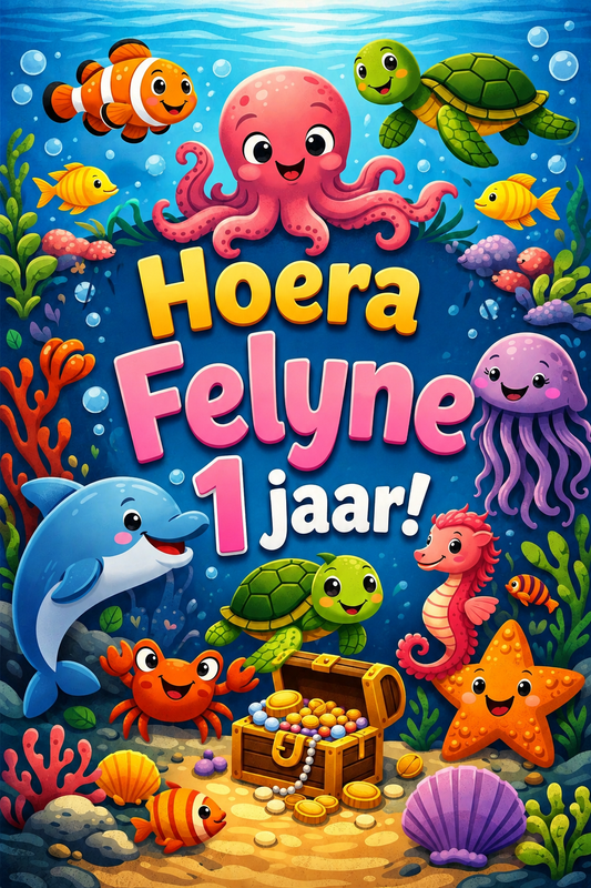 Under the sea "Hoera 1jaar!"
