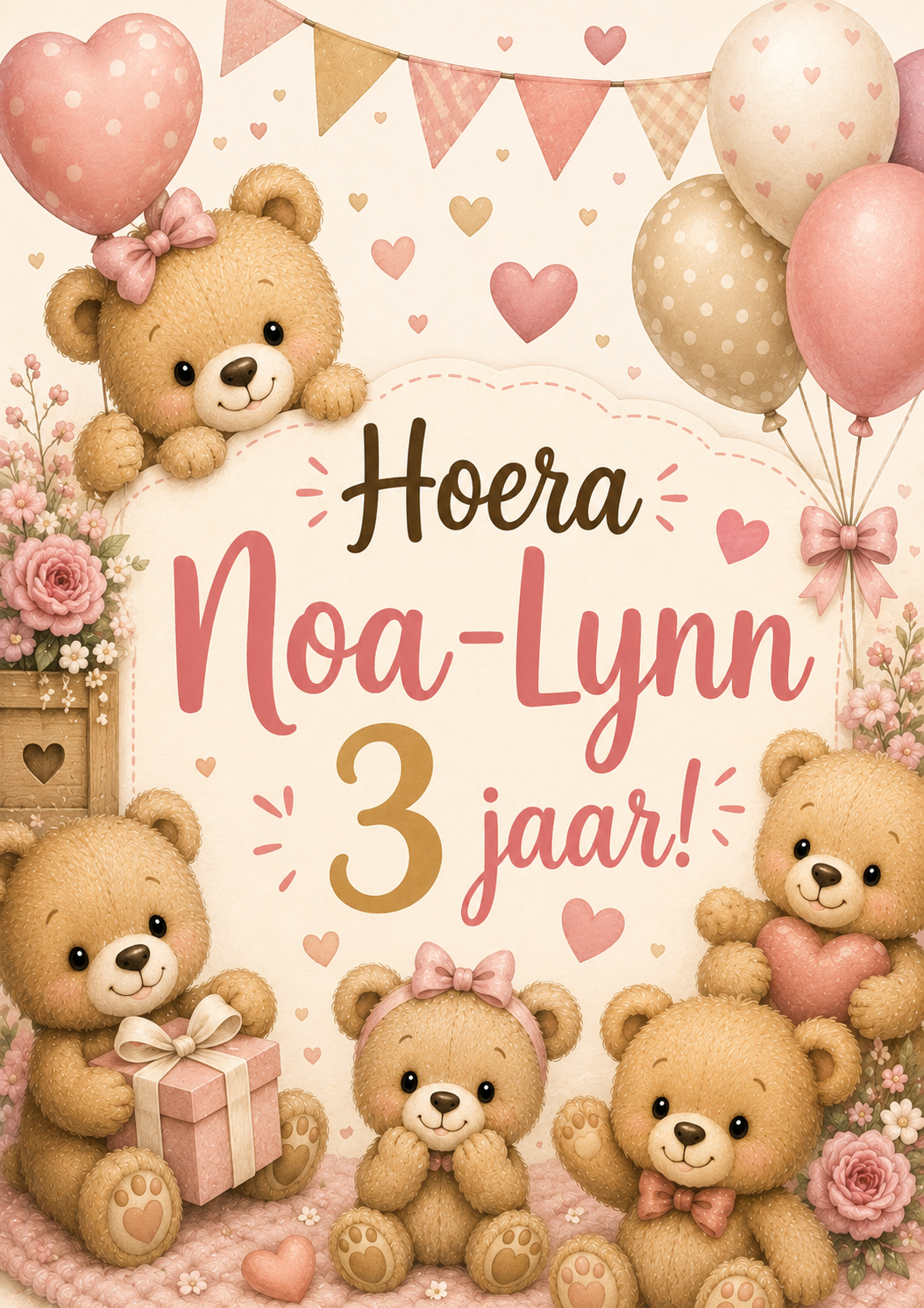 Beertjes "Hoera 3 jaar!"