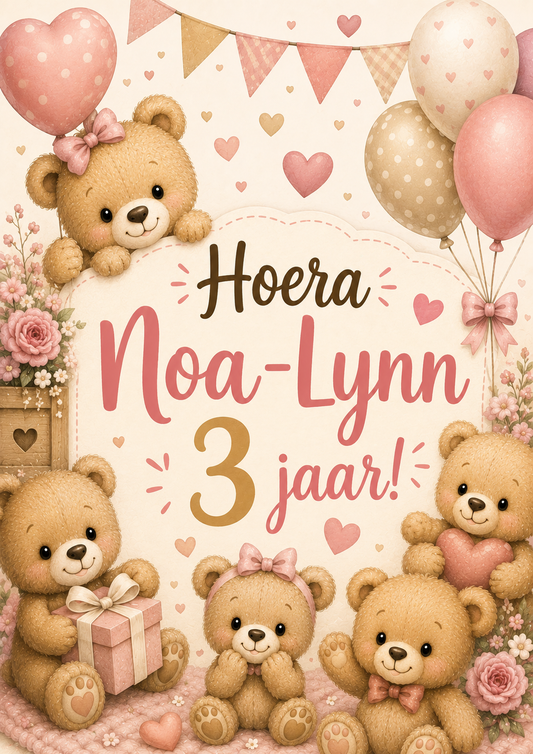 Beertjes "Hoera 3 jaar!"