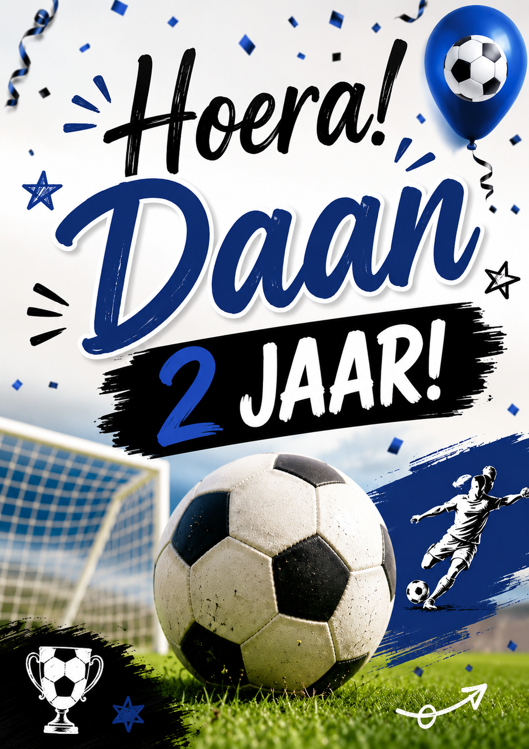 Voetbal "Hoera 2 jaar!"