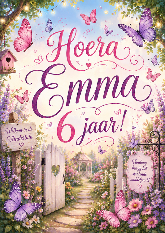 Vlindertuin "Hoera 6jaar!"