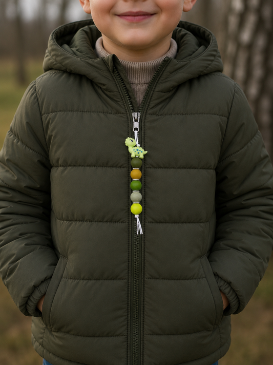 Jaszipper dino "groen"