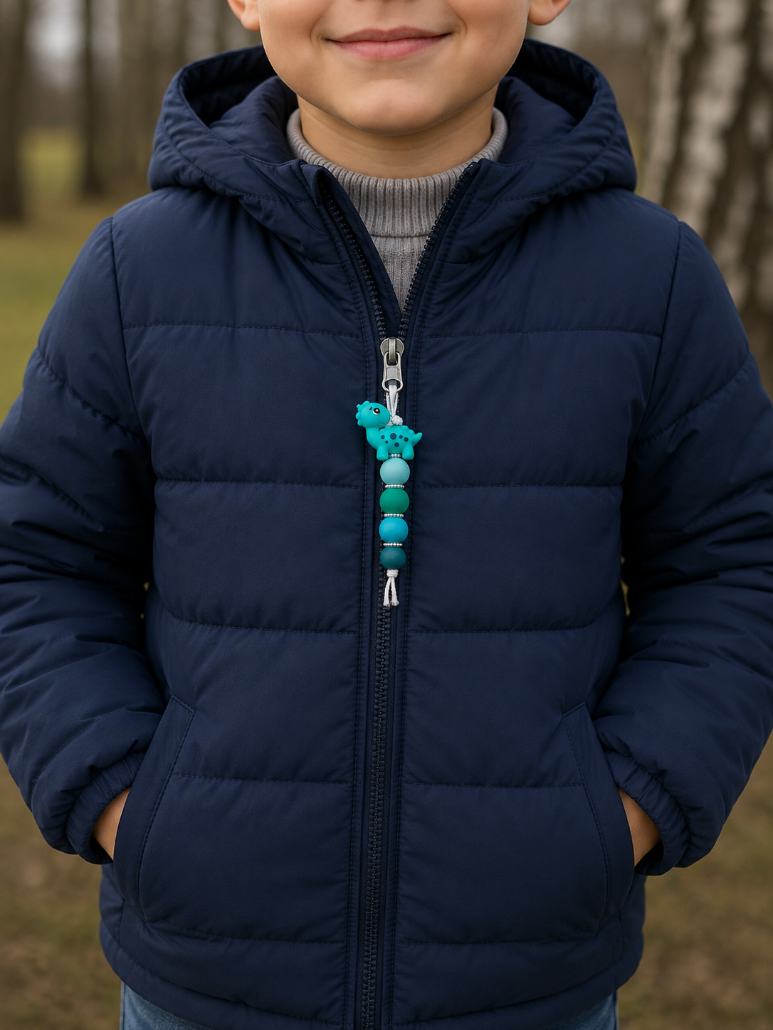 Jaszipper dino "groen"