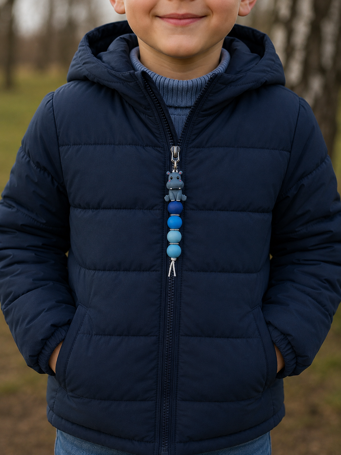 Jaszipper neushoorn "blauw"