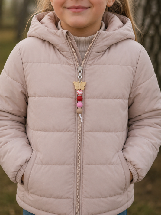 Jaszipper vlinder "beige"