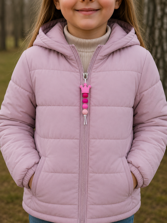 Jaszipper kroon "hard roze"