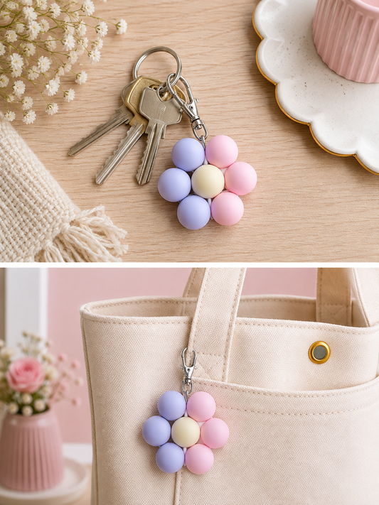 Kralenflower paars/roze