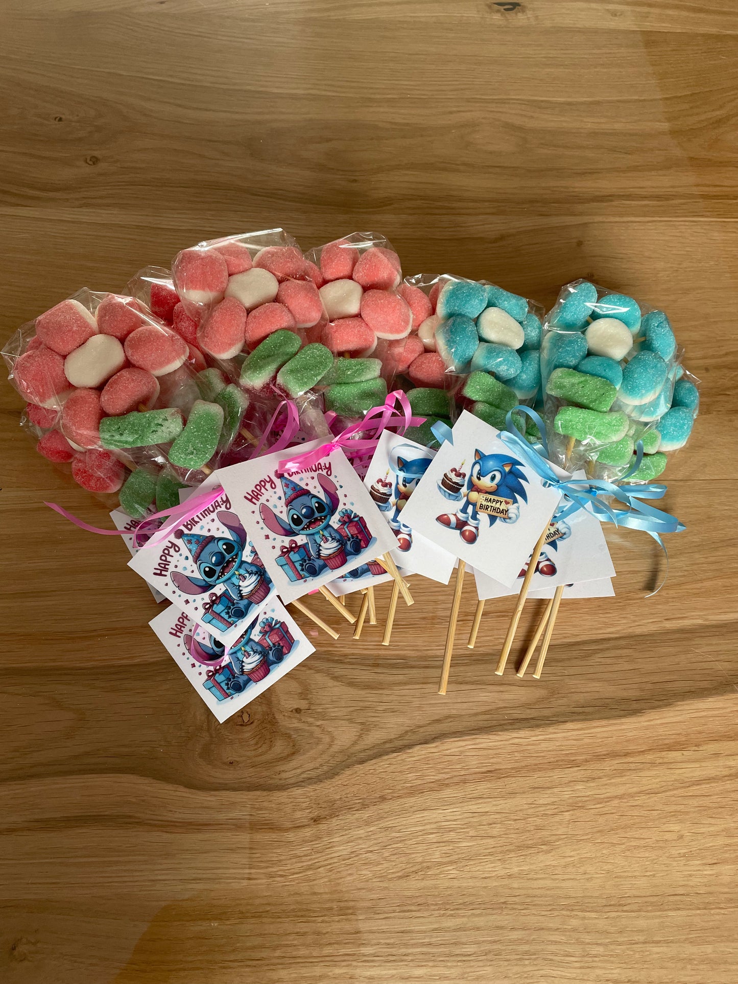 Pinkkisses flower met kaartje