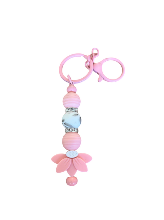 Sleutelhanger (flower) roze